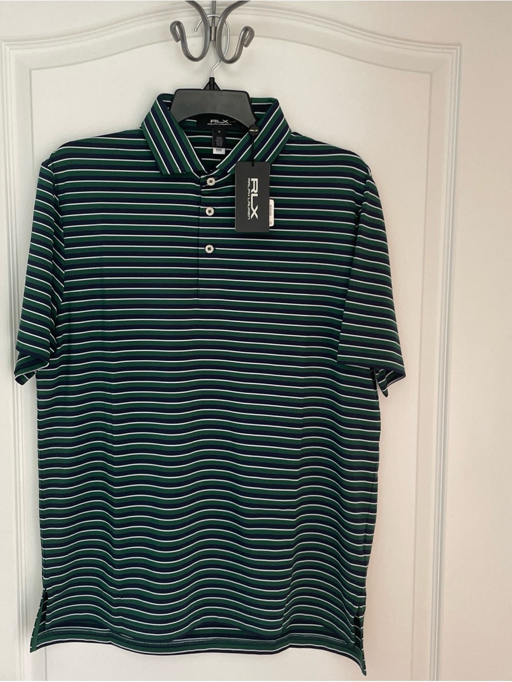 Ralph Lauren RLX Men’s Short Sleeve M Polo Shirt Green Golf Concept Medium  NWT